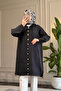 6627 - Comfortable and Stylish Zippered Soft Modal Fabric Long Hooded Women's Tunic - 3