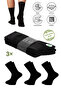 Summer Bamboo Men's Socks Long Plain Black Color Socks Seamless Premium Pack of 3
