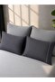 Silent Gray 100% Cotton Embroidered 6 Piece Double Duvet Cover Set - 4