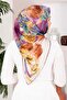 Vintage Rose Patterned Scarf Series Tan - 3