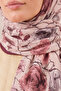 Floral Patterned Cotton Hijab Scarf - 3