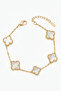 Unisex Steel Bracelet with 4 Leaf Clover Figure, Tarnish-Resistant, Rust-Proof - 2
