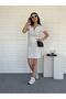 Striped Camisole Dress White - 6