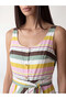 Quality Pieces from Çelebi Store U Roba Collar Striped Belted Dress - 3