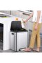 Dual Compartment Trash Can for Recycling & Trash, 8 Gallon - 2