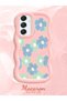 Samsung Galaxy A16 Compatible Case Camera Protector Pink Silicone Couple Phone Case Floral Pattern - 2
