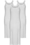 3-Pack Women's 100% Cotton Ribbed Long Ribbed Nightgown 1231