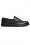 Large Size Men's Black Loafer Moccasin Shoes 45-46 Thick Sole Laceless Classic Casual - 3