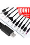 10 in 1 USB to Multi-ports USB Cable Phone Charging Cable Multi-head Charging Cable Cord For Sams...