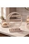 Stylish White Round Jewelry Organizer Stand - Earring and Ring Organizer - 3