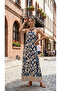 Modern and Elegant Women's Halter Neck Ethnic Pattern Long Summer Dress