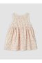 Lcw Baby Ecru Floral Patterned Baby Girl Dress - 3