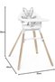 Highchair, White - Suitable for Kids from 6 Months to 3 Years, Ergonomic, Light & Travel Friendly, for Feeding & Sitting - 8