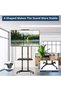 Mobile TV Cart Stand: Height Adjustable Flat Screen TV Mount with Rolling Casters and AV Shelf Fits 32 to 70 inch Load 110 lbs VESA 600x400 for Living Room Audio Gaming Room - 2