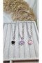 Silver Color Crystal Heart Figured Ring Chain Necklace - Accessory with Sparkling Pole Star Motif - 3