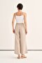 Women's Modal Pleated Culotte Trousers Beige - 3