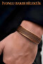 Men's and Women's Copper Bracelet with Thick Gold and Copper Color Detail, Twisted Pattern, Adjustable Ionized Bracelet