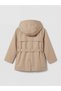 Lcw Kids Beige Hooded Belted Girl's Trench Coat - 3