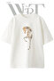 Rampayan Horse Design Printed Unisex White Oversize T-Shirt