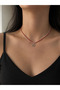 Red and White String Unisex Choker Necklace with Moon and Star Figures