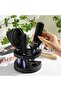 Hair Care Comb Set |   Blow-Dry Comb + Padded Comb + Mirror + Stand 5-Piece Styling Set - 2