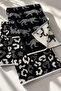Set of 2 100% Cotton Hand/Face Towels - 50X70 cm – Colorful with Leopard Pattern - 3