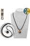 MOON'S COLLECTION Natural Tiger Eye Gemstone Sphere Pendant Necklace – 14 mm Polished Ball with Cord (Doğal Kaplan Gözü Kolye)
