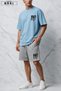 Be Kind Printed Plus Size Unisex T-Shirt & Grey Shorts Set - 3