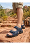 Men's Outdoor Sandals with Velcro, Anatomical Stitching, Comfortable Sole, Daily Summer Trekking Navy Blue Sandals 4902 - 2