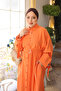 Orange Belted Oversize Tunic with Pockets - 3