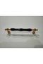 Gold-Plated Luxury Heavy Metal Legs with Porcelain Body Furniture Cabinet Handle Arya Porcelain Model 128 mm & 160 mm Sizes Available White-Black Gold - 4