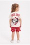 Girl's Printed Short Sleeve T-Shirt and Shorts 2-Piece Set – Summer Comfortable Fit - 2