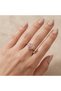 Pink Heart Stone Women's Ring – Stylish Ring with Zircon Stone - 3
