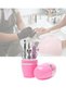 Nail Care Manicure Pedicure Set 4 Pieces Pink Home and Travel Compatible - 5