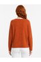 Orange Pocket Detailed Women's Knitwear Blouse - 2