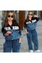 Girl's Starbm Denim Look Top and Bottom Set 5-14 Years