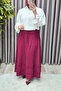 Women's Clothing Plus Size Seersucker Layered Flared Skirt - 8