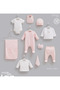 İncibaby Caramell 100% Cotton Love Bunny Premium Quality 10 Piece Baby Girl Hospital Discharge Set