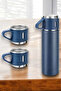 Stainless Steel 3-Piece Thermos Set Vacuum and 8 Hours Heat Preservation - 3