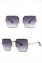Black Rectangular Frame and Women's Laser Cut Metal Frame Sunglasses for Women Men Set of 2 - 4