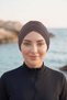 Three-Stripe Crossed Outer Cap - Ready-To-Wear Turban Hijab Pool Swimmer Sports Cap - Pale Brown