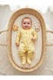 3-Piece Snap-On Baby Romper Set 100% Cotton Yellow Bee Patterned - 4
