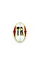 New Design Colorful Double Layer Embossed Oval Tr Letter Special for Label Makers - Colorful and Stylish Design Turkey Glass Ornament Tr Letter - 3