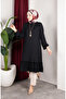 Bürümcük Fabric Skirt Gathered Tunic 0903-03 Black - 2