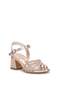 Elit Mst784C Women's Stoned Classic Heeled Shoes Gold - 3