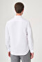 White Buttoned Collar Oxford Slim Fit Cotton Shirt 1004265124 - 5