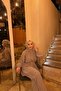 Women's Pleated Belted Suede Suit Mink - 3
