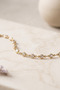 Row of Zircon Stones Heart Model Gold Color Anklet - 4