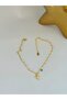 Palmiye Detail Steel Anklet