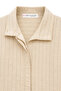 4860 Women's Striped Striped Oversize Shirt Sand Beige - 2